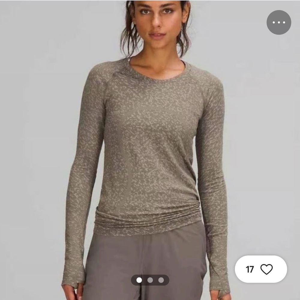Women's Long Sleeve lululemon green camo swiftly tech 2.0